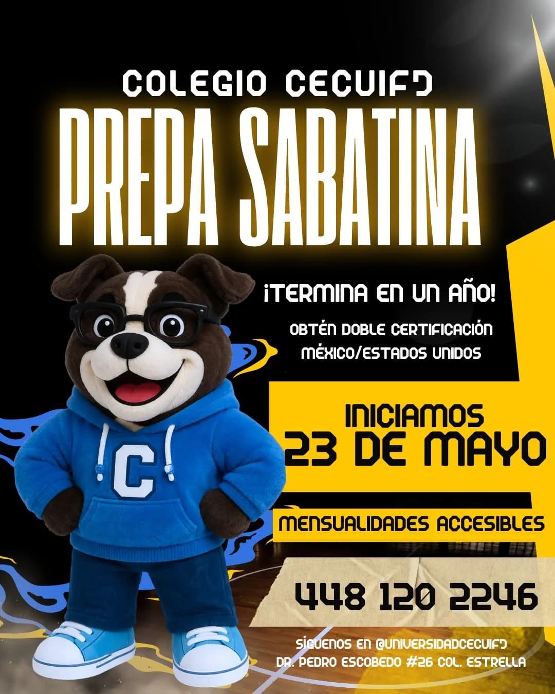 Prepa sabatina, termina en un año — Colegio CECUIFJ